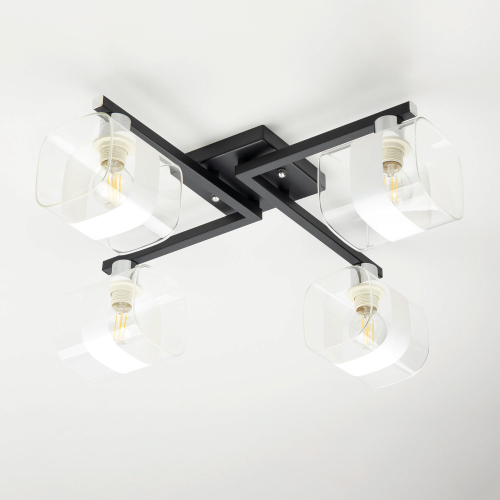 Citilux Вирта CL139145 Люстра потолочная Чёрная Матовая