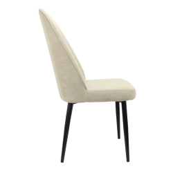 Стул "Лотос" (арт. 327), велюр Бренди В03 бежевый, ножки черные