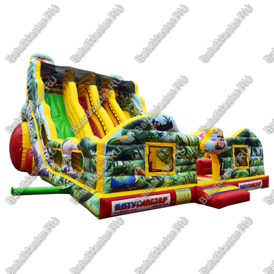 Коммерческий батут-горка "Царь зверей-2", 11*7*7,5 м