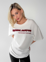 Футболка JN 5302 однотонная удлиненная с надписью Хорошие девочки