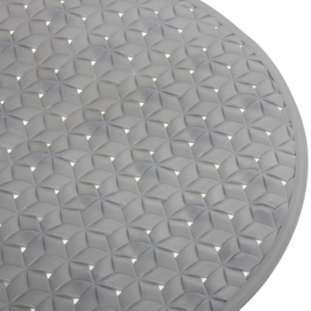 Коврик в ванну Селфи 68х38 ПВХ Элегия серый