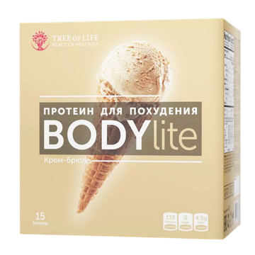 Tree of Life BODYlite 1 порция / 15 порций, Многокомпонентный Протеин для Похудения, Крем-Брюле
