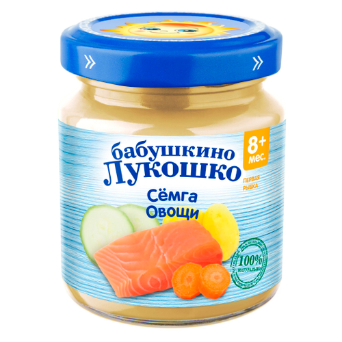 Пюре Бабушкино Лукошко Сёмга овощи с 8 месяцев 100г