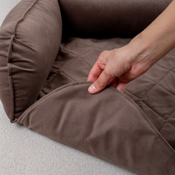 Диванный лежак из микровелюра, мокко 70х50 Rachel WOW