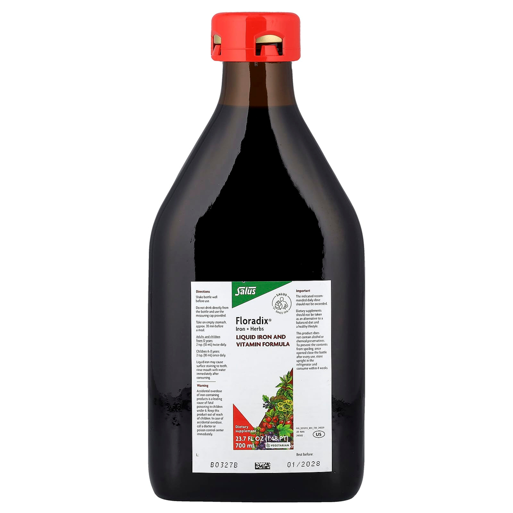Floradix, Floradix®, железо и травы, 700 мл (23,7 жидк. унции)