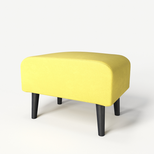 Пуф на высоких ножках Фантазёр D-6 (Желтый) в офис, дом, салон красоты, прихожая, гостиная, на кухню, в кафе, в зону ожидания, в коридор, к туалетному столику. Банкетка, подставка.