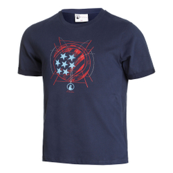 Мужское теннисное поло Quiet Please New York Tennis And Stars T-Shirt Men - Blue, Multicoloured