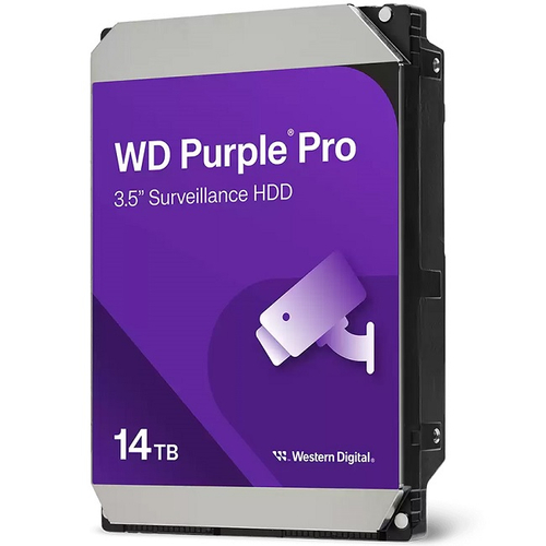 Жесткий диск HDD 14Tb Western Digital SATA-III, 512Mb, 7200rpm, Purple Pro (WD142PURP)