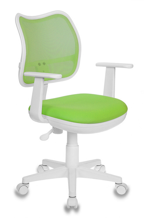 Кресло детское Бюрократ Ch-W797 салатовый TW-03A сиденье салатовый TW-18 сетка/ткань крестов. пластик пластик белый