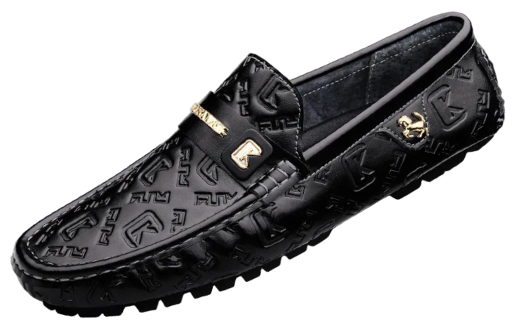 CKVUSAMG Cow Split Leather Gommino Loafers Men"s