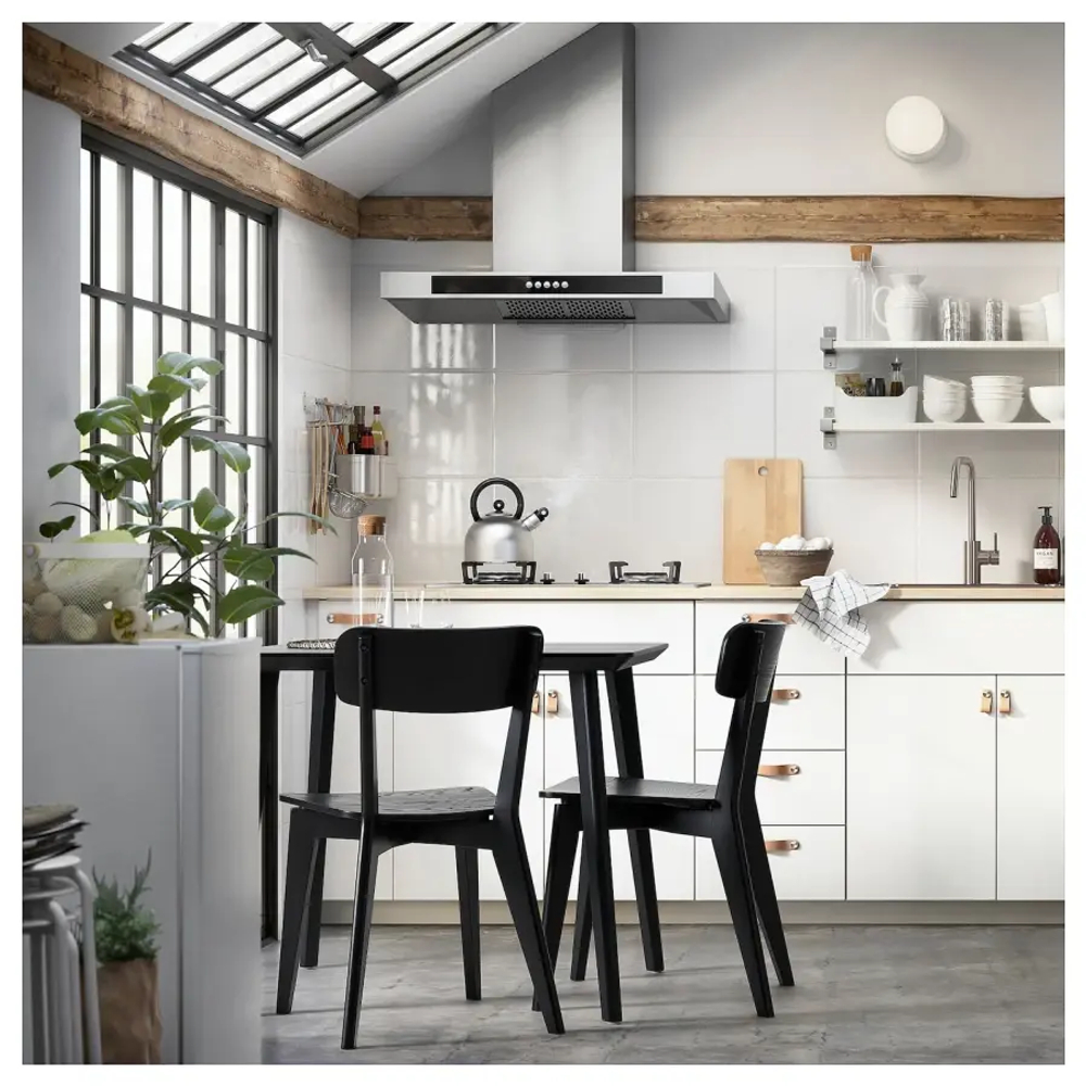 Стол и 2 стула -LISABO / LISABO IKEA/ ЛИСАБО ИКЕА, 88х74х46 см, черный