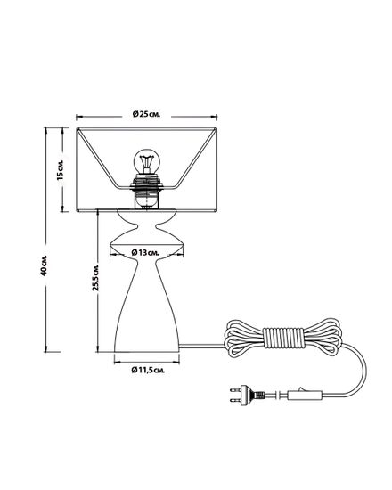 Белая настольная лампа “Анза”