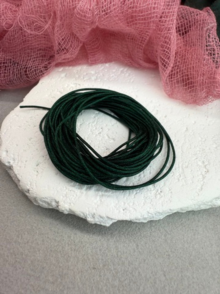 Шнур для плетения браслетов 0,8 мм, Изумрудный (5 м)