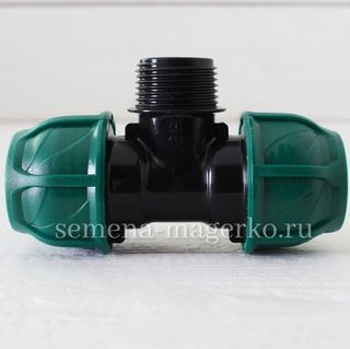 Тройник ПНД с наружной резьбой  32х1"х32