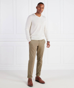 Хлопковый свитер baram-l BOSS BLACK - кремовый(50476363)