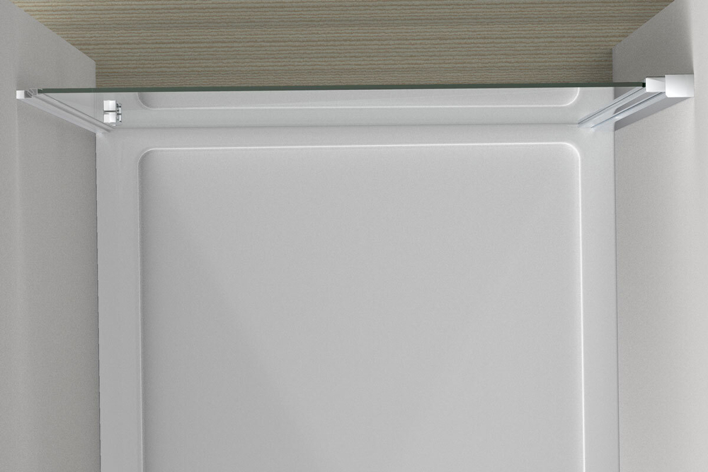 Душевая дверь Alpha VDP-3AL900CLB, черный, стекло прозрачное, , шт