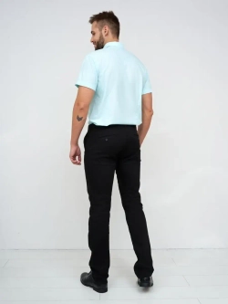 Рубашка приталенная с коротким рукавом