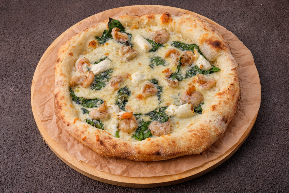 Пицца Креветки-шпинат 40см. 830гр.