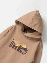 Худи облегченное "Песок" с принтом