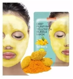 Маска пузырьковая с экстрактом куркумы Purederm Black O2 Bubble Mask - Turmeric, 20 г