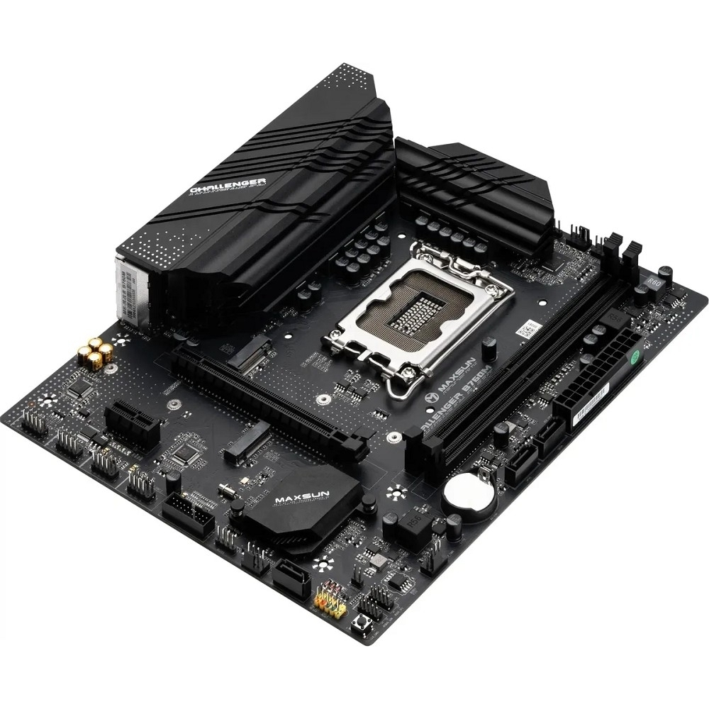 Материнская плата MAXSUN MS-Challenger B760M (Socket 1700, mATX, 2*DDR4, VGA / HDMI, 3*SATA3, 2*M.2, 1xPCI-E x16 / 1xPCI-E x1, 2*USB 2.0, 4*USB 3.2 Gen1 , LAN 1*1G, RTL)