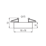 Cветильник точечный квадратный KANLUX MINI GORD DLP-50-B