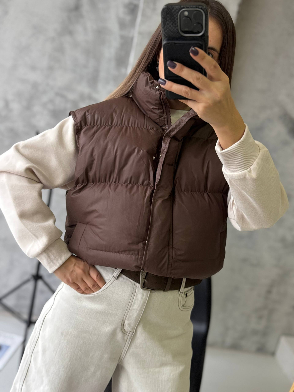 Жилетка женская 1068 шоколад