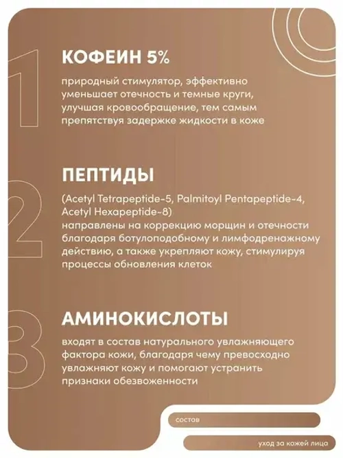 Maruderm,  Сыворотка для области вокруг глаз с кофеином Caffeine %5 Eye Contour Serum, 30 мл