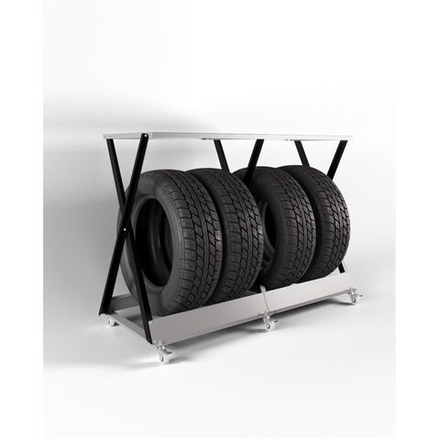 Стеллаж для колес горизонтальный стандарт (ширина шин до 255мм)