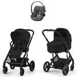 Коляска Cybex Balios S Lux BLK complete Cloud G Lava Grey Plus Base G 4 в 1 Moon Black с дождевиками