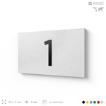 Табличка с номером 1 на дверь квартиры, для офиса, кабинета, аудитории, склада, белая 120х70 мм, Айдентика Технолоджи
