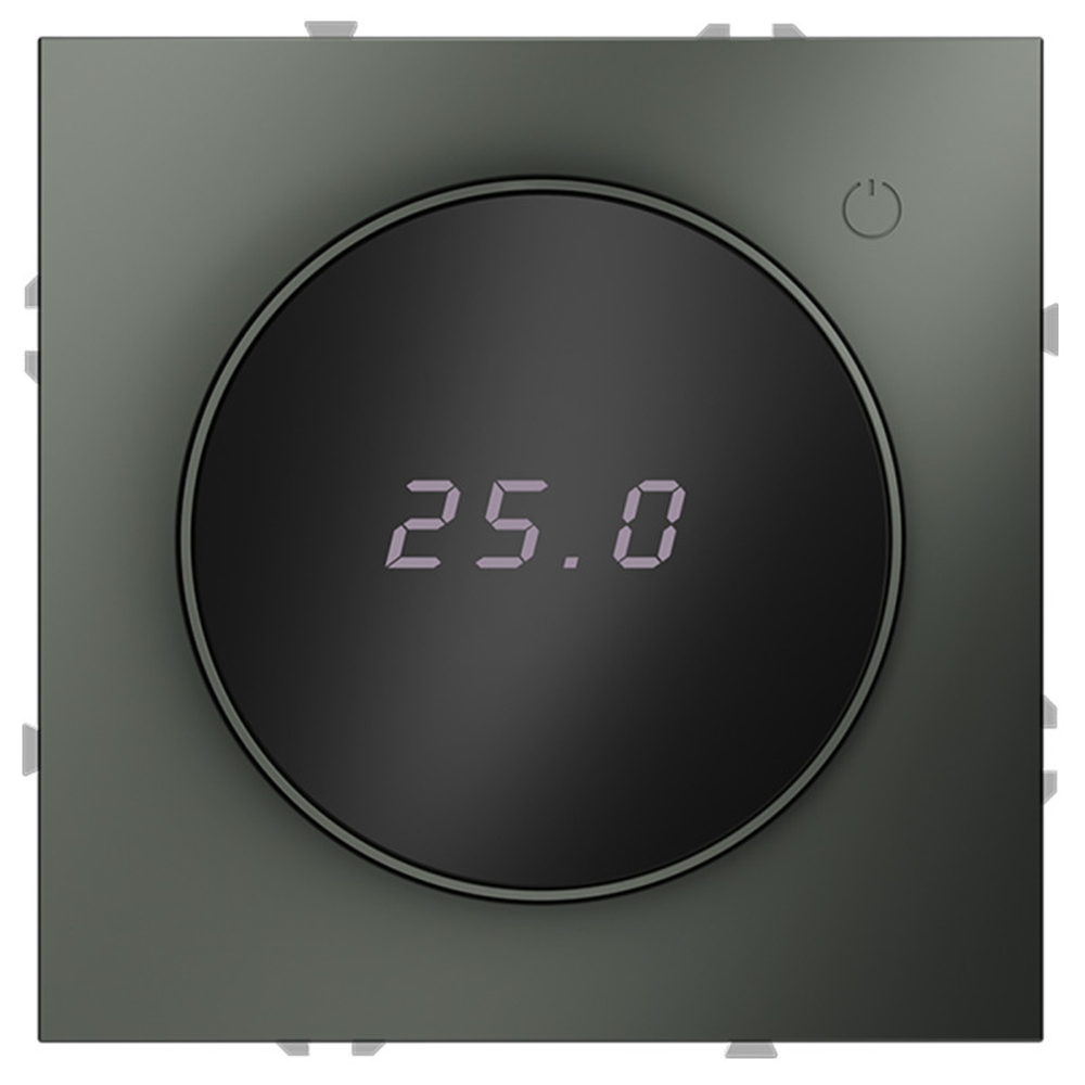 Терморегулятор электронный VOLTUM S70 с индикацией и датчиком, для теплого пола, (титан)