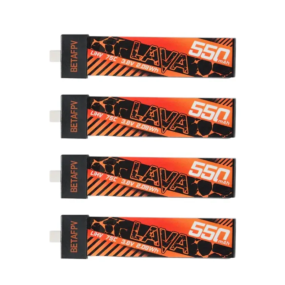 Аккумуляторы Betafpv Lava 1S 550mAh 75C 3.8V 4шт.
