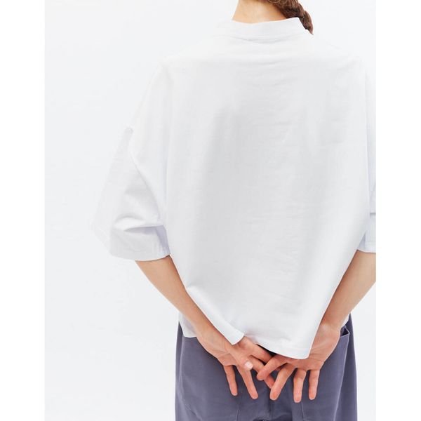 Футболка укороченная оверсайз белая - фото 6