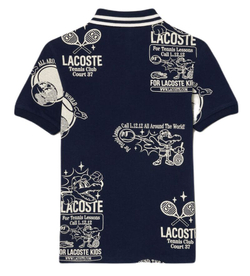 Футболка для мальчика теннисная Lacoste Graphic Print Cotton Polo