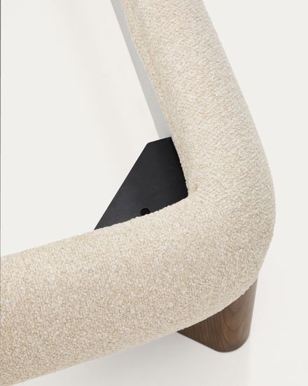 Кровать Odina из букле цвета экрю со съемным чехлом 180 x 200 см