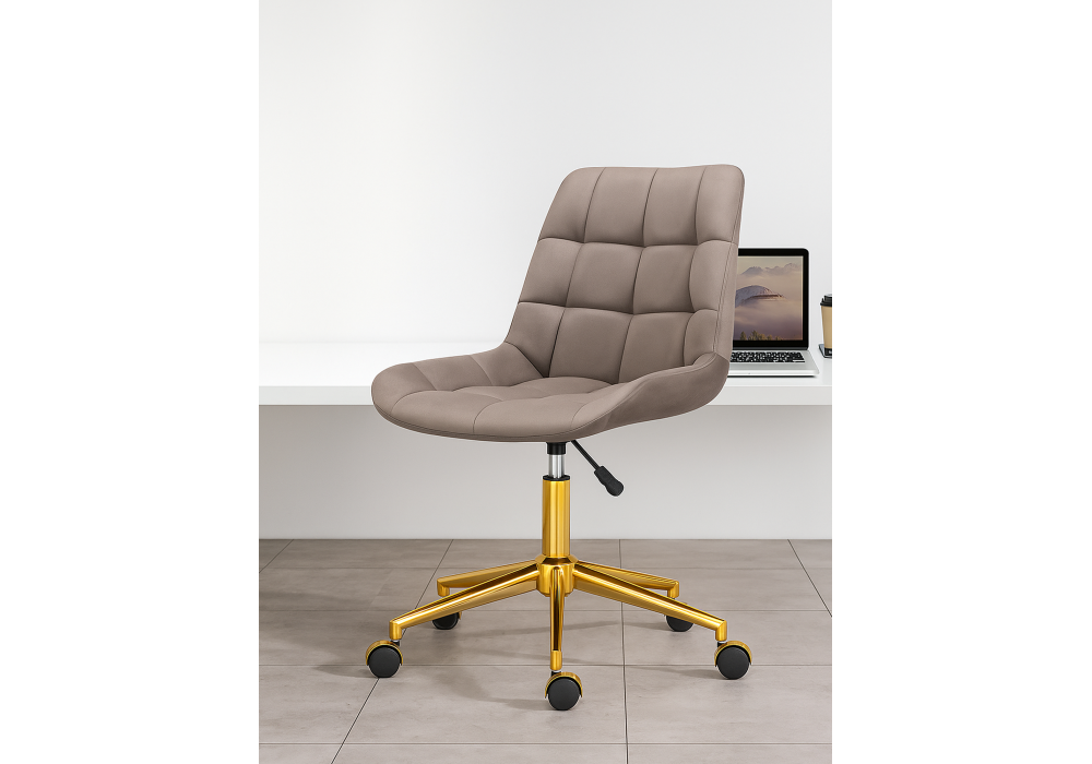 Офисное кресло Woodville Честер латте, золото