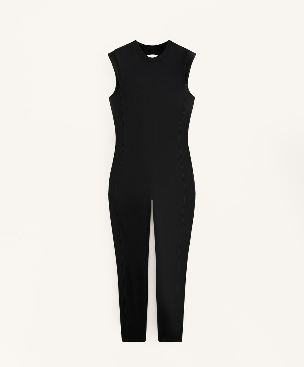 Oysho Длинный комбинезон Evermove без рукавов, черный