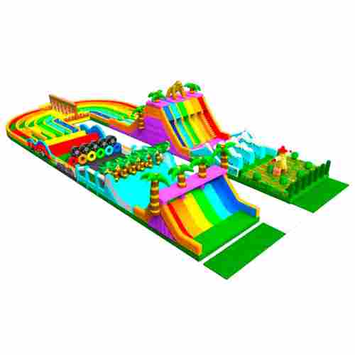 Надувная полоса препятствий «Лабиринт Джунглей» 50х15х8 м