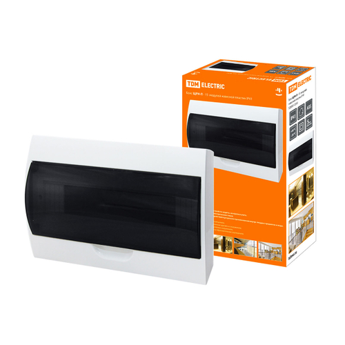 Щиток распределительный навесной Tdm Electric ЩРН-П, 15 модулей, IP41, пластиковый