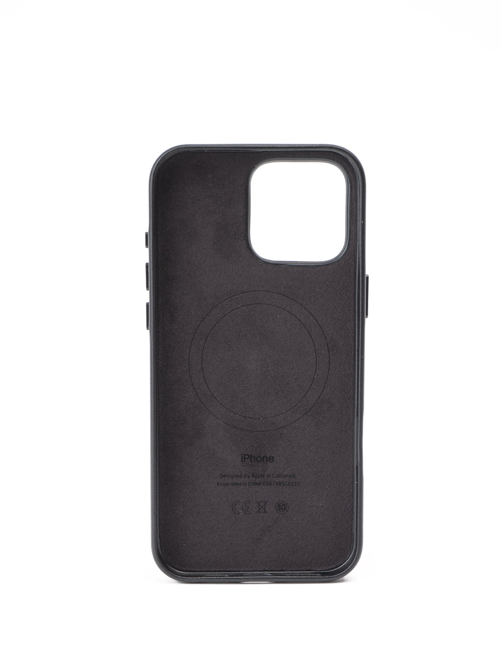 Кожаный чехол Leather Case iPhone 16 Pro MAX Black Черный
