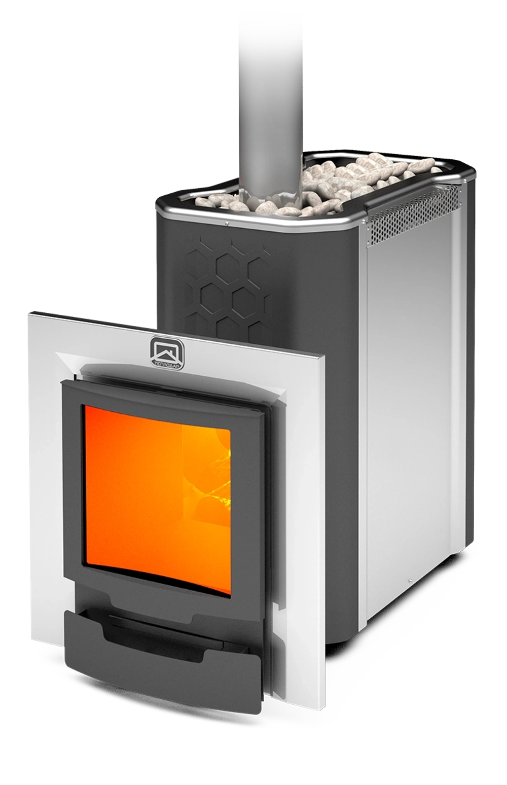 Печь для бани Сибирь-30 ЛКП Профи Панорама (2.0)