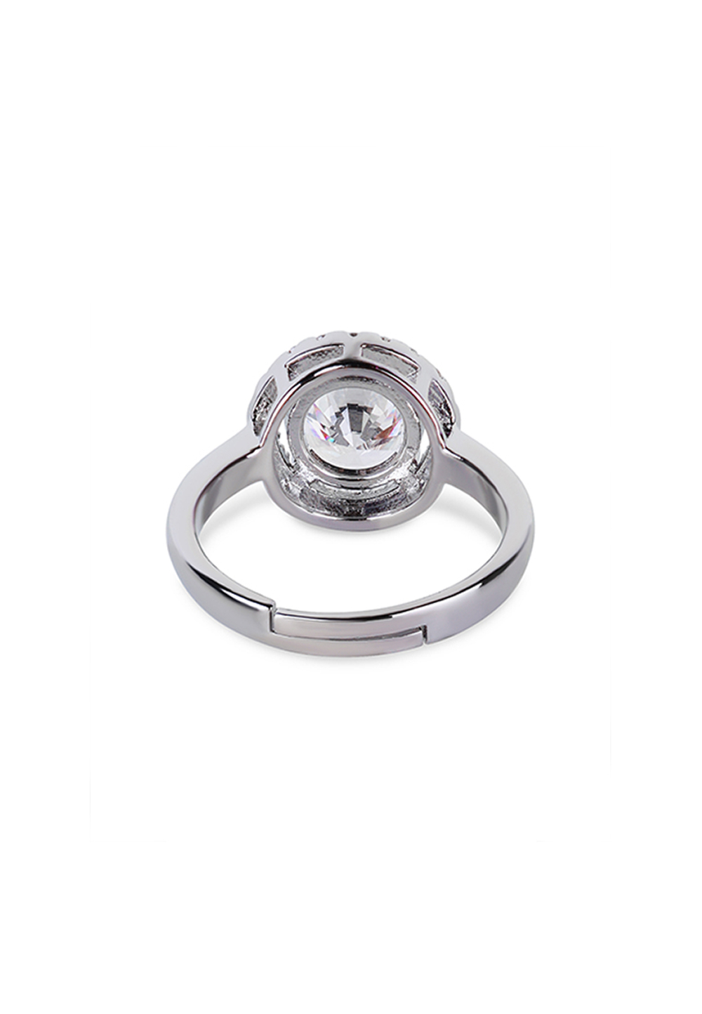 Кольцо "Эшли" цвет - серебро