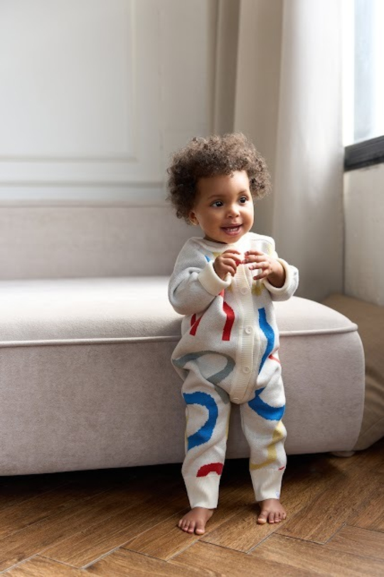 Комбинезон вязаный абстракция