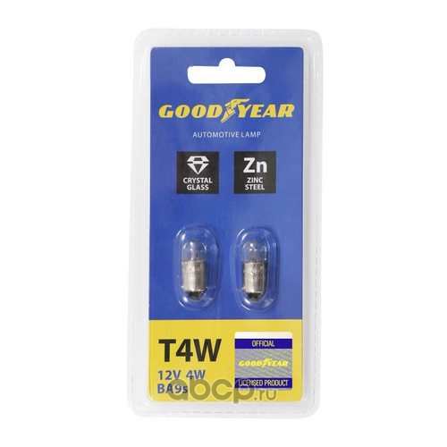 Автолампа 12V T4W Goodyear (к-т 2шт)