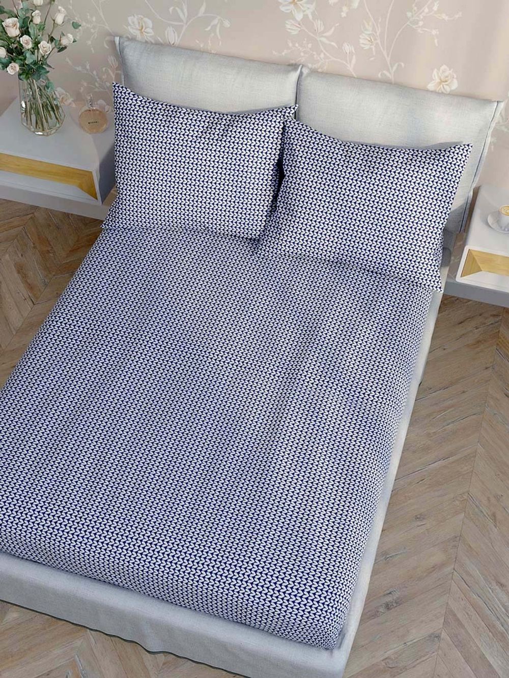 Простынь Сказка "Вязание" 150х215 см, перкаль