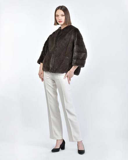 Шуба из меха норки