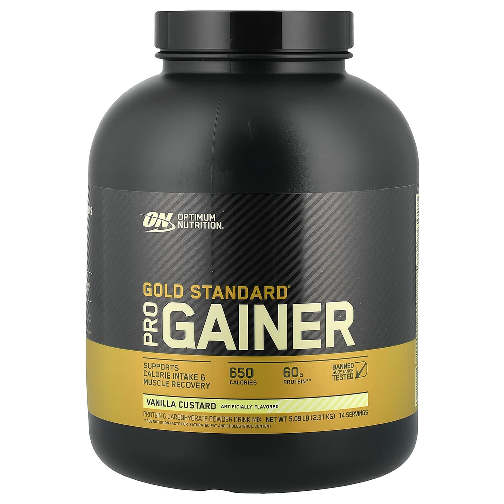Optimum Nutrition, Gold Standard® Pro Gainer, со вкусом ванильного заварного крема, 2,31 кг (5,09 фунта)