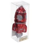 Елочная игрушка «Новогодняя ракета» 12*5*5 см, красный