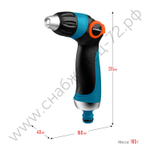 GRINDA S-R, плавная регулировка напора, двухкомпонентный, поливочный пистолет, PROLine (429101)